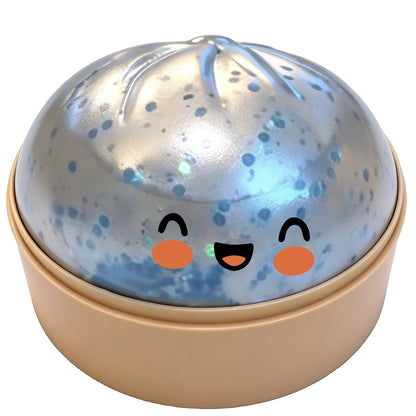 Glitter Dumpling, Glitter Dumpling Squishy with Box, Dumplings Sensory Squeeze Toy for Stress Relief